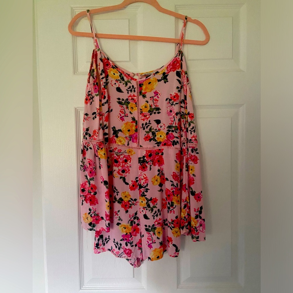 Blue Notes Floral Romper